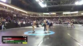 5A 160 lbs Quarterfinal - Mason Posa, La Cueva vs Brandon Nieto, Manzano