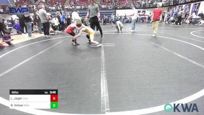 66 lbs Semifinal - Lane Jager, Carl Albert vs Bryer Votaw, Madill Takedown