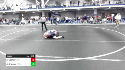 133 lbs Consi Of 16 #1 - Sean Seefeldt, University Of Pennsylvania vs Jacob Brasseur, Presbyterian College