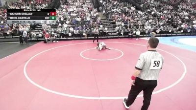 5A 120 lbs Quarterfinal - Karson Shelley, Spanish Fork vs Uriel Castillo, Cedar Valley