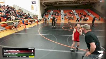 49-53 lbs Round 2 - Jordyn Stamstad, Greybull Basin Athletic Club vs Weston Nelson, Cody Wrestling Club