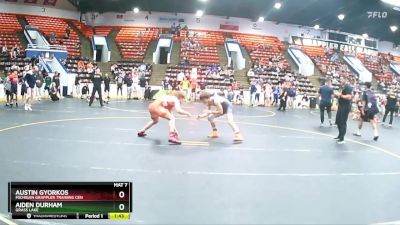 140 lbs Cons. Round 3 - Austin Gyorkos, Michigan Grappler Training Cen vs Aiden Durham, Grass Lake