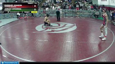 113 lbs Quarterfinal - Marques Johnson, Cimarron Memorial vs Adrian Camarena, Eldorado