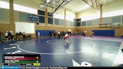 130lbs Cons. Round 6 - Dixie Williams, Tonasket (Girls) vs Samara Wienstock, University (Girls)