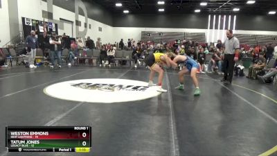 129 lbs Round 1 (8 Team) - Weston Emmons, Heat Lightning vs Tatum Jones, Legacy Blue