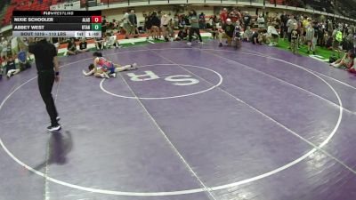 110 lbs Champ. Round 1 - Nixie Schooler, Alaska vs Abbey West, Utah