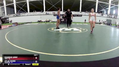 124 lbs Round 3 (4 Team) - Kandice Spry, Ohio vs Kylie Dunn, Missouri