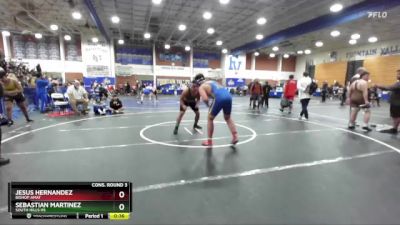 215 lbs Cons. Round 3 - Jesus Hernandez, Bishop Amat vs Sebastian Martinez, South Hills Hs