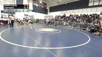 132 lbs Champ. Round 2 - Zackery Dickison, Pacifica (GG) vs Tyler Franco, Bonita