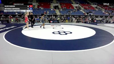 120 lbs Champ. Rd Of 128 - Olive Dubois, KS vs Beyonce' Espinosa, FL