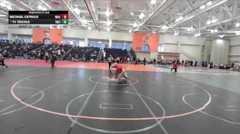 149 lbs Champ. Round 2 - Ty Trickle, Trinity (CT) vs Michael Cetrulo, Wesleyan (CT)