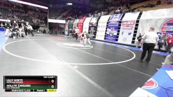 120 Class 1 lbs Cons. Round 2 - Lilly Goetz, Excelsior Springs vs Hollyn Zangaro, Ste. Genevieve