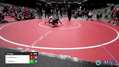 85 lbs 3rd Place - Dylan Detherow, Collinsville Cardinal Youth Wrestling vs Elliott Gibson, Owasso Takedown Club