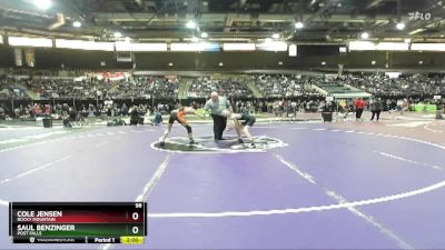 98 lbs Champ. Round 3 - Cole Jensen, Rocky Mountain vs Saul Benzinger, Post Falls