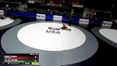 98 lbs Cons. Round 4 - Jimmy Urban, California vs Kyler Stever, San Clemente Youth Wrestling