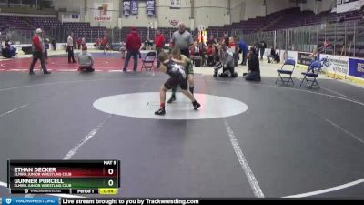 101 lbs Round 2 - Ethan Decker, Elmira Junior Wrestling Club vs Gunner Purcell, Elmira Junior Wrestling Club