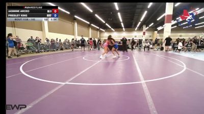 145 lbs Quarterfinal - Jasmine Arceo, NG Bombers Wrestling Club vs Presley King, Northside Amarillo Wrestling Club