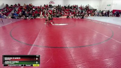 144 lbs Cons. Semi - Keagan D`Amico, Brighton vs Adrian Gomez, Pueblo County