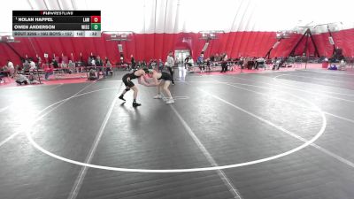 16U Boys - 157 lbs Cons. Semis - Nolan Happel, LaCrosse Area Wrestlers vs Owen Anderson, Wisconsin