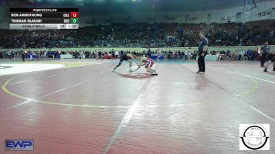 105 lbs Semifinal - Ben Armstrong, Collinsville Junior High vs Thomas Slaugh, Chickasha Wrestling