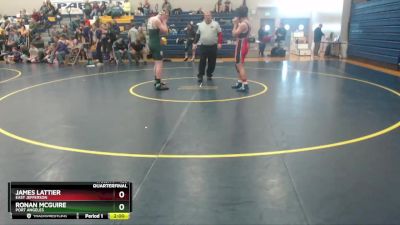 165 lbs Quarterfinal - James Lattier, East Jefferson vs Ronan McGuire, Port Angeles