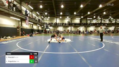 116 lbs Rr Rnd 3 - Zach Pendell, Glens Falls vs Luca Popolizio, Christian Brothers Academy