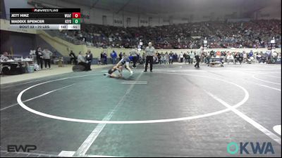 70 lbs Quarterfinal - Jett Hinz, Weatherford Youth Wrestling vs Maddix Spencer, Keystone Kids Wrestling Club