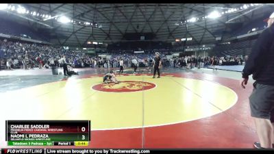 87 lbs Quarterfinal - Charlee Saddler, Franklin Pierce Cardinal Wrestling Club vs Naomi L Pedraza, SelahFlo Vikings Wrestling