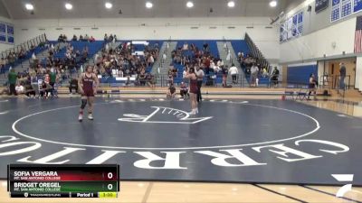 136 lbs Semifinal - Sofia Vergara, Mt. San Antonio College vs Bridget Oregel, Mt. San Antonio College