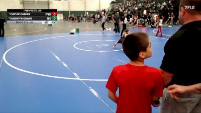 53 lbs Round 3 - Caylix Casias, Pikes Peak Warriors Wrestling vs Kashtyn Grant, Torrington Wrestling Club