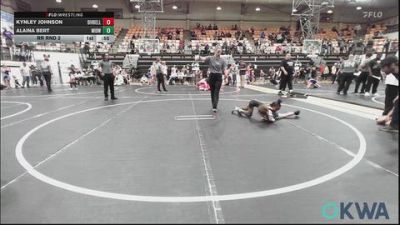 55-60 lbs Rr Rnd 2 - Kynley Johnson, Division Bell Wrestling vs Alaina Bert, Midwest City Bombers Youth Wrestling Club