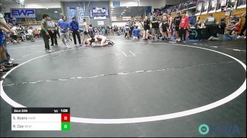 132 lbs Quarterfinal - Sammy Byers, Harrah Little League Wrestling vs Ralfie Cox, Weatherford Youth Wrestling