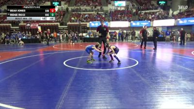 58 lbs Cons. Round 2 - Ridge Ricci, Heights Wrestling Club vs Beau Jones, Powell Wrestling Club