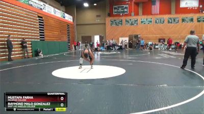 285 lbs Quarterfinal - Mustafa Farha, Palomar College vs Raymond Malo Gonzalez, East Los Angeles College