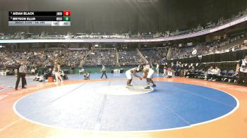 5A 285 lbs 3rd Place Match - Bryson Ellis, West Rowan High School vs Aidan Black, Jay M. Robinson High School