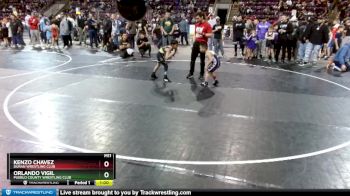 62 lbs Semifinal - Orlando Vigil, Pueblo County Wrestling Club vs Kenzo Chavez, Duran Wrestling Club