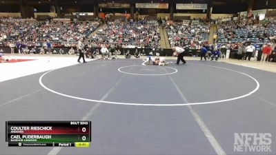 5A - 126 lbs Cons. Semi - Cael Puderbaugh, Basehor-Linwood vs Coulter Rieschick, Andover