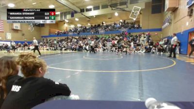 115lbs 5th Place Match - Miranda Stewart, Cleveland (Girls) vs Savannah Thorpe, Richland (Girls)