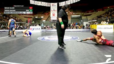 Junior Boys - 144 lbs Champ. Round 2 - Micah Allen vs Diego Galvan, Hollister High School Wrestling