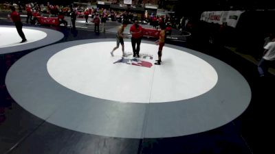 132 lbs Champ. Rd Of 64 - Kingston Perez, South Bakersfield High School Wrestling vs Josiah Gonzalez