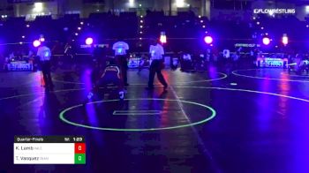 116 lbs Quarterfinal - Kaden Lamb, Valentine Wrestling Team vs Teegan Vasquez, Team Montana