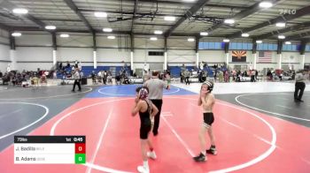 73 lbs Consolation - Jayden Badilla, Relentless WC vs Beau Adams, Desert Dogs WC