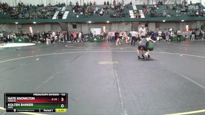 133 lbs Cons. Round 5 - Nate Knowlton, Findlay vs Kolten Barker, Ohio