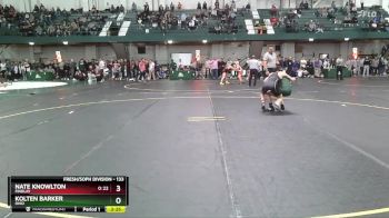 133 lbs Cons. Round 5 - Nate Knowlton, Findlay vs Kolten Barker, Ohio