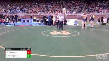 D2-190 lbs 1st Place Match - Easton Phipps, Goodrich HS vs Ty Bensinger, Gaylord HS