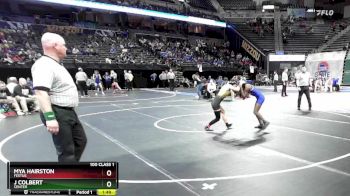 100 Class 1 lbs Quarterfinal - Mya Hairston, Festus vs J Colbert, Center