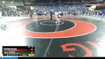 150 lbs Cons. Round 3 - Hayden Miller, Big Cat Wrestling Club vs Riley Bowen, Steelclaw Wrestling Club