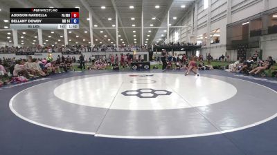 85 lbs Addison Nardella, Pennsylvaniia Red vs Bellany Dowdy, Missouri