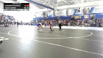 140 lbs Quarterfinal - Hailey Arthur, Olathe Northwest vs Alejandra Delarosa, Dodge City