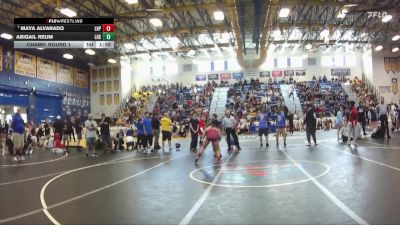 115 lbs Champ. Round 1 - Maya Alvarado, LHP vs Abigail Reum, Lincoln High School